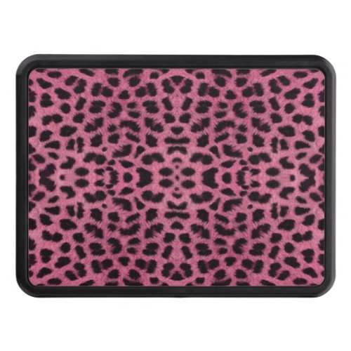 Pink Leopard Print Trailer Hitch Cover