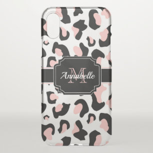 Pink Leopard Print iPhone X Case