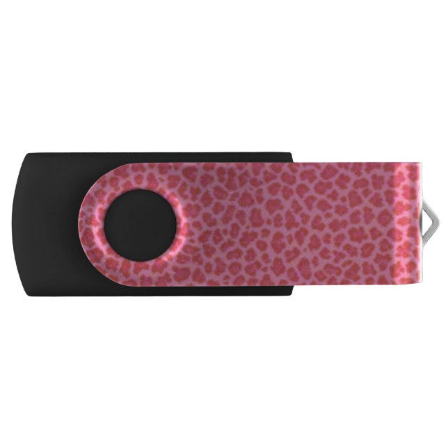 Pink Leopard Print USB Flash Drive (Front)