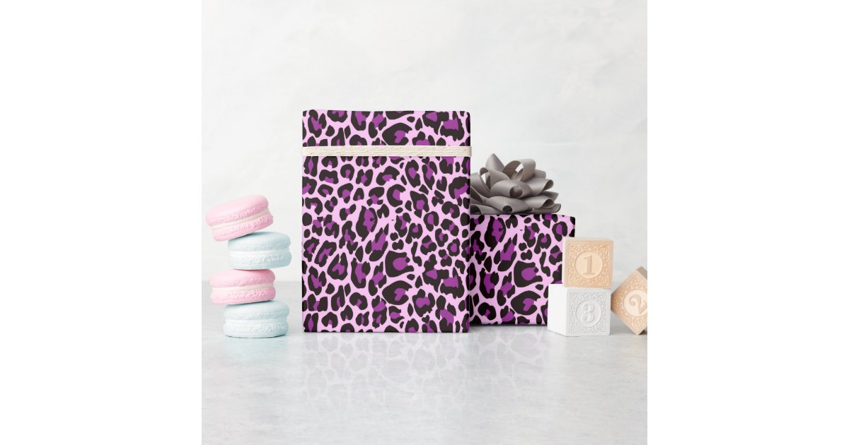 Hot Pink Leopard Print Wrapping Paper