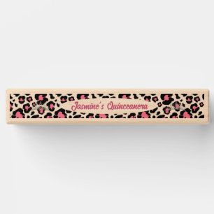 Pink Leopard Quinceanera Outdoor Giant Topple Towe Topple Tower