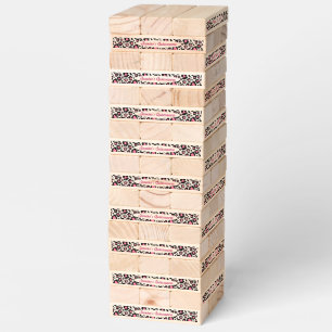 Pink Leopard Quinceanera Outdoor Giant Topple Tower
