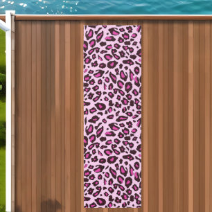 Pink Leopard Rug Runner - Animal Print Pattern