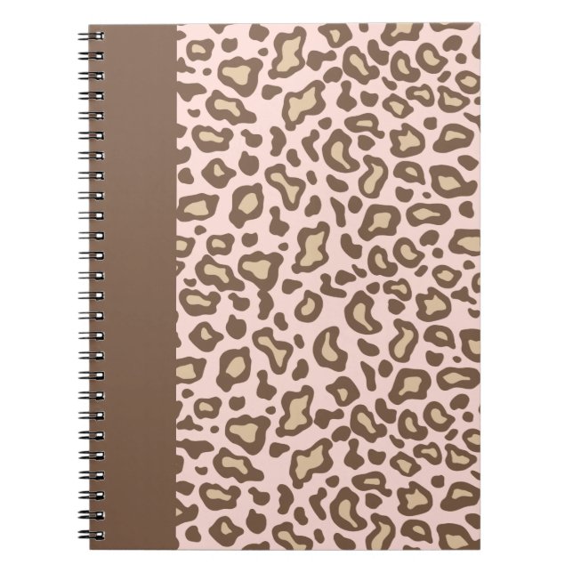 Pink Leopard School Notebook Journal Gift (Front)