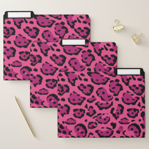 Pink Leopard Skin File Folder