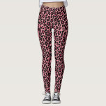 Pink Leopard Skin Pattern Leggings<br><div class="desc">Pink leopard skin,  wild cat animal print pattern design.</div>