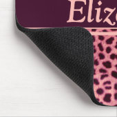 Pink Leopard Skin Pattern Personalize Mouse Pad (Corner)