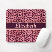 Pink Leopard Skin Pattern Personalize Mouse Pad (With Mouse)