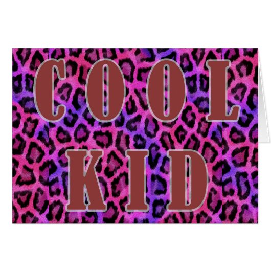 Pink Leopard Skin Print Cards (Front Horizontal)