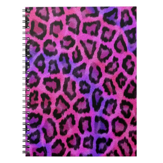 Pink Leopard Skin Print Notebook (Front)