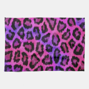Pink Leopard Skin Print Towel