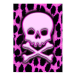 Pink Leopard Skull Poster