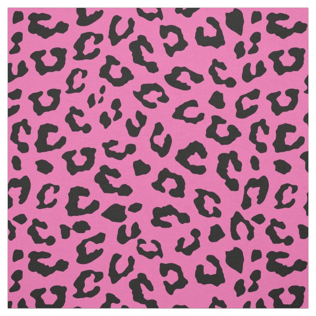 Pink Leopard Spot Skin Pattern Fabric (Swatch)
