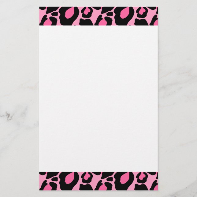 Pink Leopard Stationery (Front)