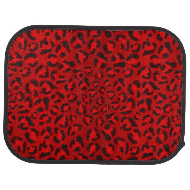 Pink leopard texture pattern. car mat (Rear)