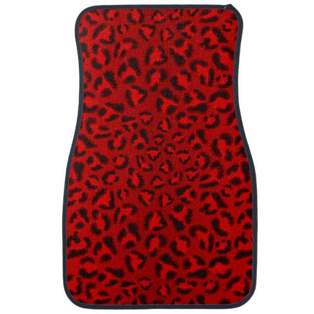 Pink leopard texture pattern. car mat (Front)
