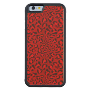 Pink leopard texture pattern. carved maple iPhone 6 bumper case