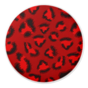 Pink leopard texture pattern. ceramic knob
