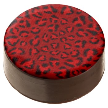 Pink Leopard Texture Pattern. Chocolate Dipped Oreo by trendzilla at Zazzle