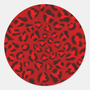 Pink leopard texture pattern. classic round sticker