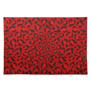 Pink leopard texture pattern. cloth placemat
