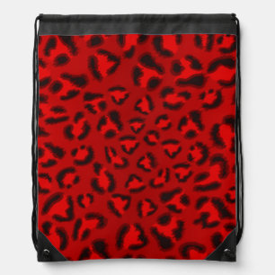 Pink leopard texture pattern. drawstring bag