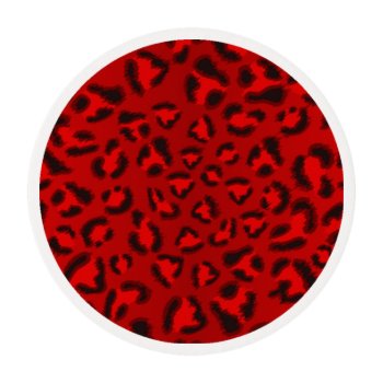 Pink Leopard Texture Pattern. Edible Frosting Rounds by trendzilla at Zazzle