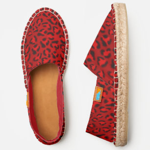 Pink leopard texture pattern. espadrilles