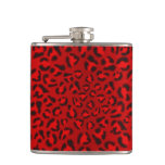 Pink leopard texture pattern. flask