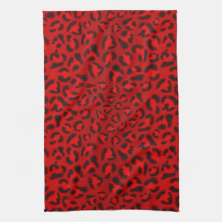 Pink leopard texture pattern. kitchen towel