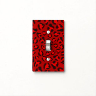 Pink leopard texture pattern. light switch cover