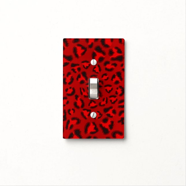 Pink leopard texture pattern. light switch cover (In Situ)