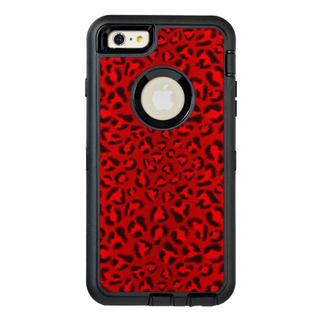 Pink leopard texture pattern. otterbox iPhone case (Back)