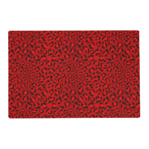 Pink leopard texture pattern. placemat