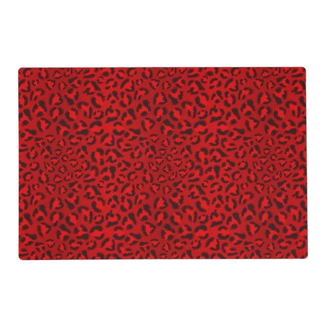 Pink leopard texture pattern. placemat (Front)