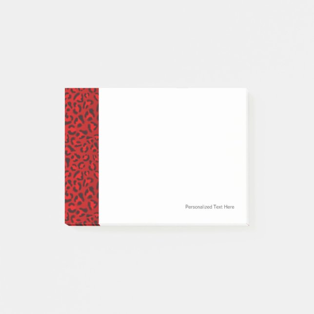 Pink leopard texture pattern. post-it notes (Front)