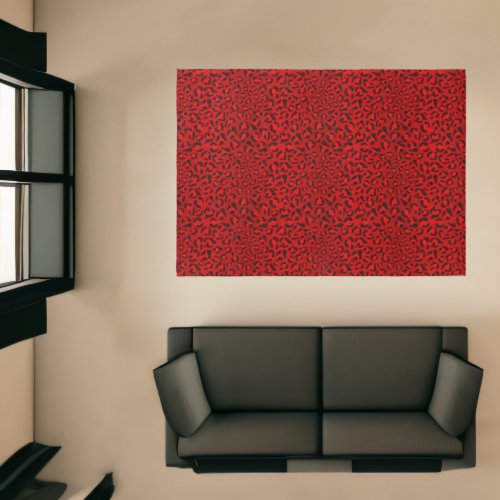 Pink leopard texture pattern rug