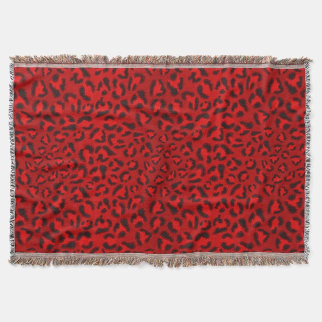 Pink leopard texture pattern. throw blanket (Front)