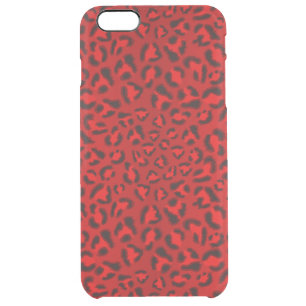 Pink leopard texture pattern. clear iPhone 6 plus case