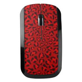 Pink leopard texture pattern. wireless mouse