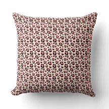 Pink Leopard Throw Pillow, Home Decor Throw Pillow