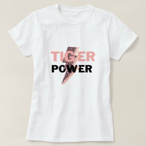 Pink Leopard Tiger Power Spirit T_Shirt