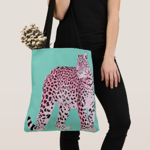  Pink Leopard Tote Bag
