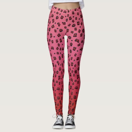 Pink Leppard Leggings _ Valentines Yoga Pants