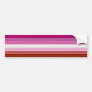 Pink Lesbian Pride Flag Bumper Sticker
