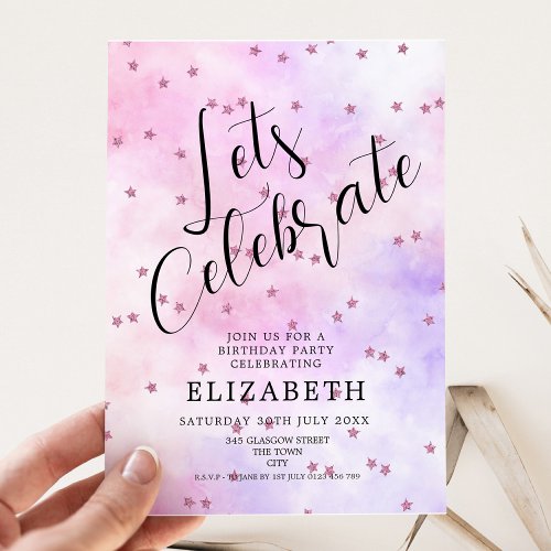 Pink Lets Celebrate Invitation