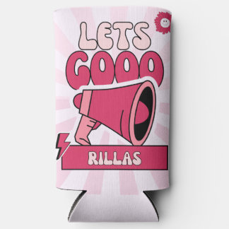 Pink Lets Go Rillas Seltzer Can Cooler