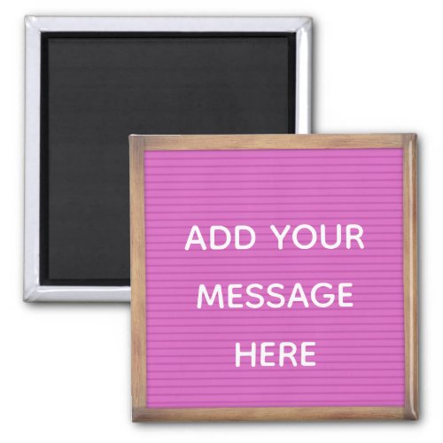 Pink Letterboard in Frame Custom Message  Magnet