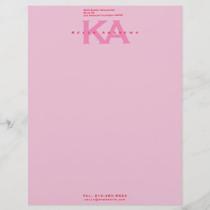 Pink Letterhead