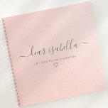 Pink Letters to My Daughter Keepsake Memory Notebook<br><div class="desc">This memory book has a pink cover and the words Letters to my Daughter with space for her name. It's the perfect gift for a new mother so she can write letters and words of advice to her daughter as she grows. The book can then be given as a keepsake...</div>